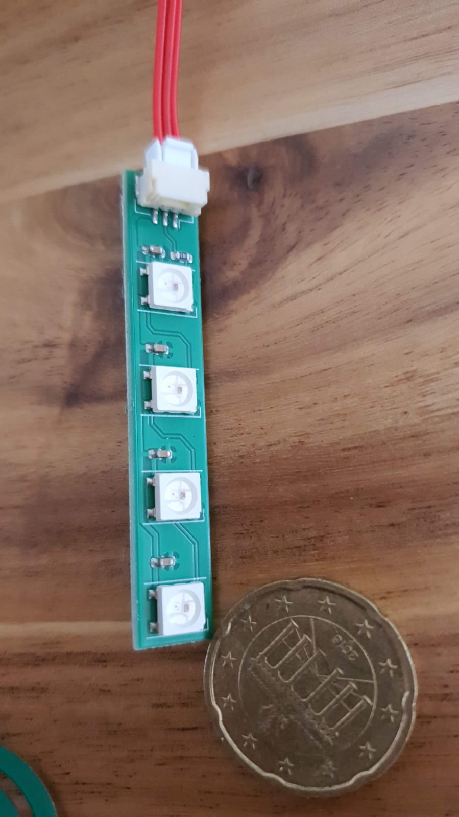 Finger-tip detector sensor wiring close-up